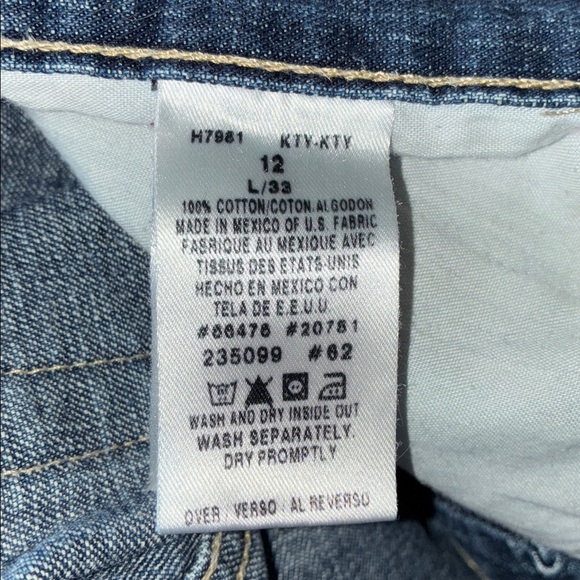 TOMMY HILFIGER Women's Blue Denim High Waisted Wide Leg Mom Jeans. 12 - Picture 10 of 17